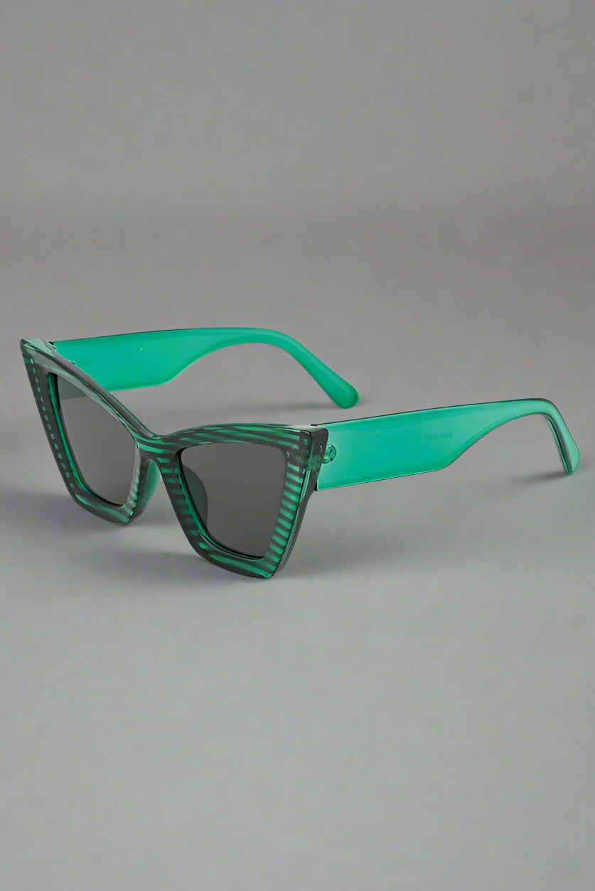 Felicia in Emerald Green Cat Eye Sunglasses
